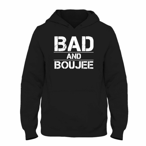 Was created with comfort in mind, this Bad And Boujee Title Hoodie lighter weight is perfect for any activity. Teams and groups love this hoodie for its affordable price and variety of colors.
