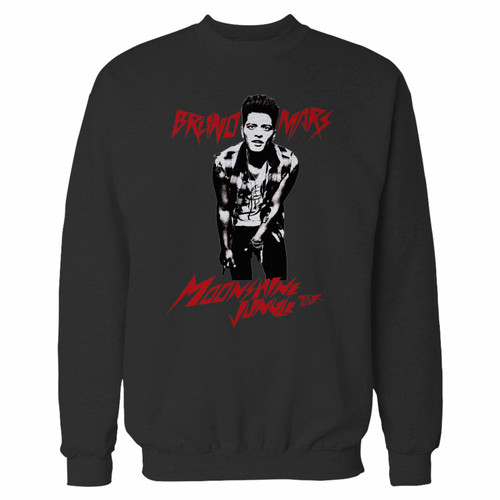 Your bruno mars moonshine jungle tour crewneck sweatshirt just got an update. This super comfortable and lighter weight crewneck will become your favorite go-to sweatshirt. The cozy spandex cuffs and waistband make this pill-resistant sweatshirt a fan favorite.And your group will look and feel their best in this premium ringspun cotton crew.