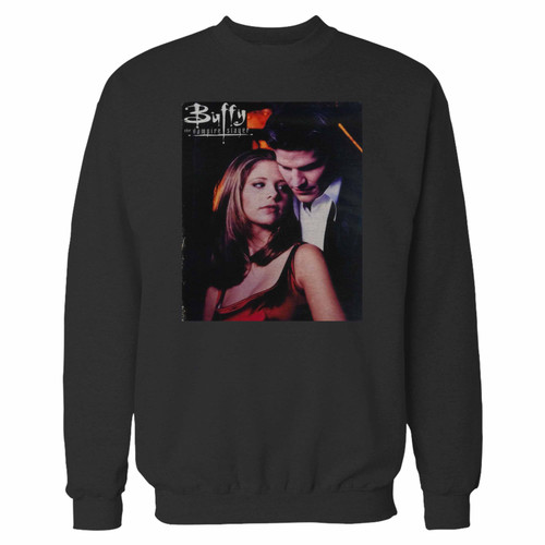 Your buffy the vampire slayer buffy & angel crewneck sweatshirt just got an update. This super comfortable and lighter weight crewneck will become your favorite go-to sweatshirt. The cozy spandex cuffs and waistband make this pill-resistant sweatshirt a fan favorite.And your group will look and feel their best in this premium ringspun cotton crew.