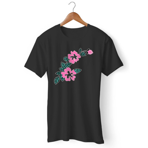Flower Pattern Ringer Men T Shirt