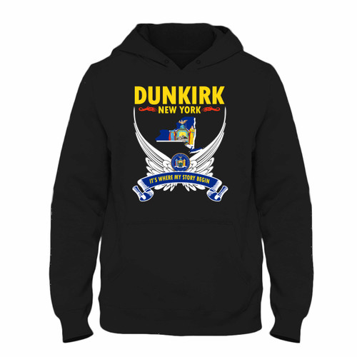 Was created with comfort in mind, this Dunkirk New York Its Where My Story Begin Hoodie lighter weight is perfect for any activity. Teams and groups love this hoodie for its affordable price and variety of colors.
