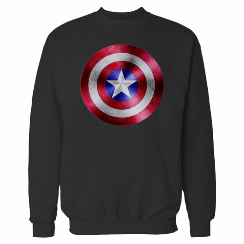 Your captain america shield crewneck sweatshirt just got an update. This super comfortable and lighter weight crewneck will become your favorite go-to sweatshirt. The cozy spandex cuffs and waistband make this pill-resistant sweatshirt a fan favorite.And your group will look and feel their best in this premium ringspun cotton crew.