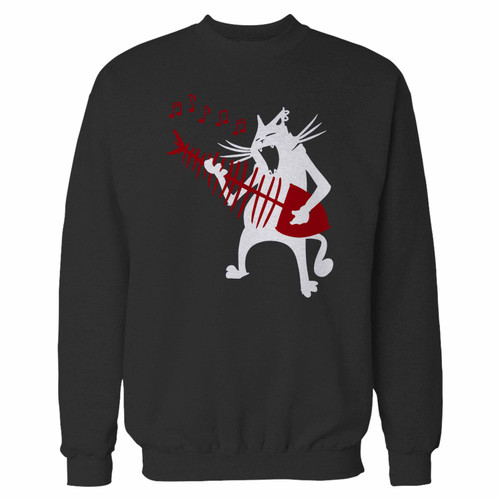 Your cat playing guitar rock and roll crewneck sweatshirt just got an update. This super comfortable and lighter weight crewneck will become your favorite go-to sweatshirt. The cozy spandex cuffs and waistband make this pill-resistant sweatshirt a fan favorite.And your group will look and feel their best in this premium ringspun cotton crew.