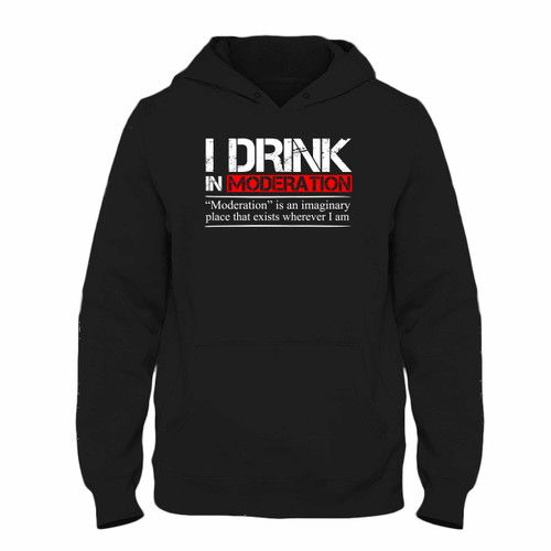Was created with comfort in mind, this I Drink In Moderation Hoodie lighter weight is perfect for any activity. Teams and groups love this hoodie for its affordable price and variety of colors.