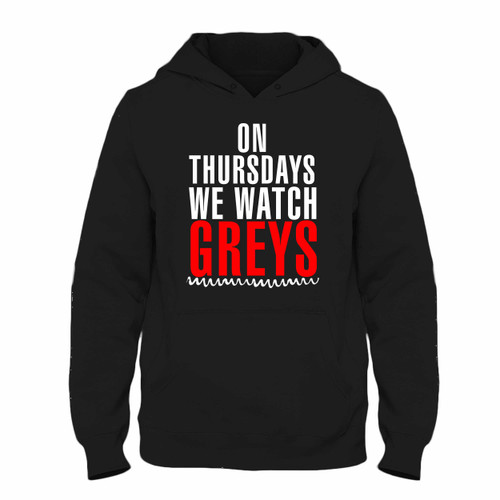 Was created with comfort in mind, this On Thursdays We Watch Greys Hoodie lighter weight is perfect for any activity. Teams and groups love this hoodie for its affordable price and variety of colors.