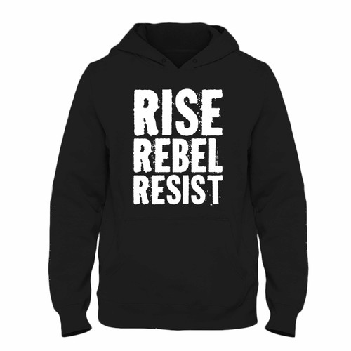 Was created with comfort in mind, this Rise Rebel Resist Title Hoodie lighter weight is perfect for any activity. Teams and groups love this hoodie for its affordable price and variety of colors.