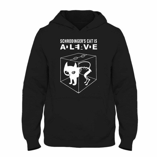 Was created with comfort in mind, this Schrodingers Cat Is Alive Hoodie lighter weight is perfect for any activity. Teams and groups love this hoodie for its affordable price and variety of colors.