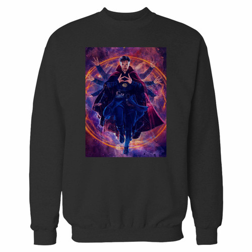Your dr strange galaxy crewneck sweatshirt just got an update. This super comfortable and lighter weight crewneck will become your favorite go-to sweatshirt. The cozy spandex cuffs and waistband make this pill-resistant sweatshirt a fan favorite.And your group will look and feel their best in this premium ringspun cotton crew.