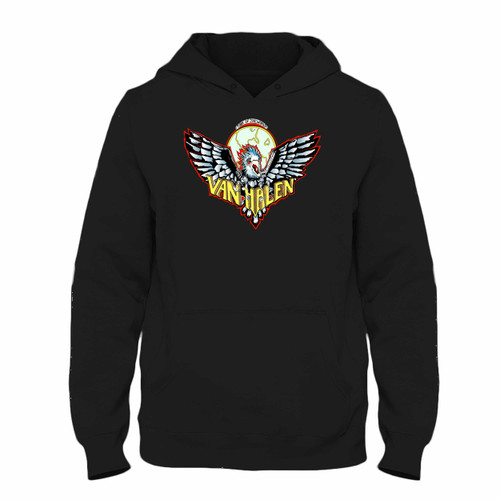 Was created with comfort in mind, this Van Hallen Tour Of The World Bird Hoodie lighter weight is perfect for any activity. Teams and groups love this hoodie for its affordable price and variety of colors.