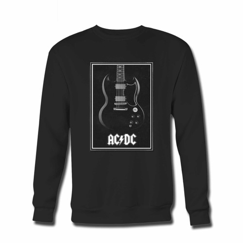 Your Acdc Guitar Crewneck Sweatshirt just got an update. This super comfortable and lighter weight crewneck will become your favorite go-to sweatshirt. The cozy spandex cuffs and waistband make this pill-resistant sweatshirt a fan favorite.And your group will look and feel their best in this premium ringspun cotton crew.