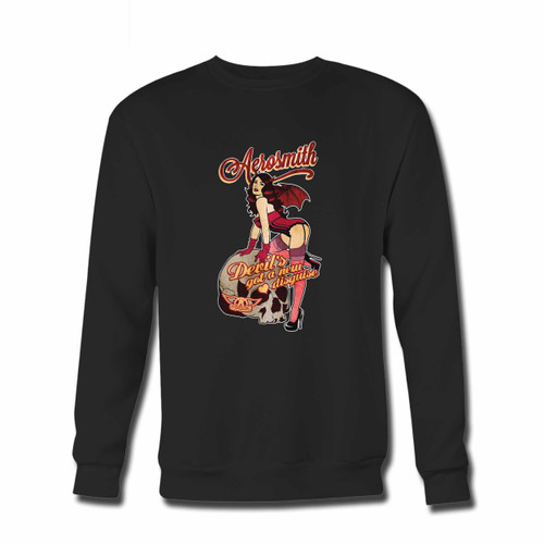 Your Aerosmith Devil Got A New Disguise Crewneck Sweatshirt just got an update. This super comfortable and lighter weight crewneck will become your favorite go-to sweatshirt. The cozy spandex cuffs and waistband make this pill-resistant sweatshirt a fan favorite.And your group will look and feel their best in this premium ringspun cotton crew. Your Aerosmith Devil Got A New Disguise Crewneck Sweatshirt just got an update. This super comfortable and lighter weight crewneck will become your favorite go-to sweatshirt. The cozy spandex cuffs and waistband make this pill-resistant sweatshirt a fan favorite.And your group will look and feel their best in this premium ringspun cotton crew.