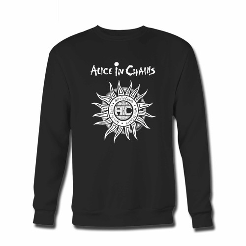 Your Alice In Chains Sun Logo Inspired Crewneck Sweatshirt just got an update. This super comfortable and lighter weight crewneck will become your favorite go-to sweatshirt. The cozy spandex cuffs and waistband make this pill-resistant sweatshirt a fan favorite.And your group will look and feel their best in this premium ringspun cotton crew.