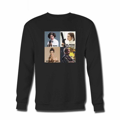 Your All Episode Of Princess Leia Crewneck Sweatshirt just got an update. This super comfortable and lighter weight crewneck will become your favorite go-to sweatshirt. The cozy spandex cuffs and waistband make this pill-resistant sweatshirt a fan favorite.And your group will look and feel their best in this premium ringspun cotton crew.