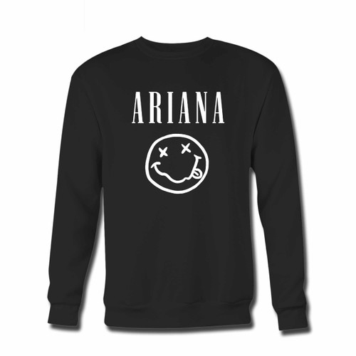 Your Ariana Grande Logo Parody Crewneck Sweatshirt just got an update. This super comfortable and lighter weight crewneck will become your favorite go-to sweatshirt. The cozy spandex cuffs and waistband make this pill-resistant sweatshirt a fan favorite.And your group will look and feel their best in this premium ringspun cotton crew.