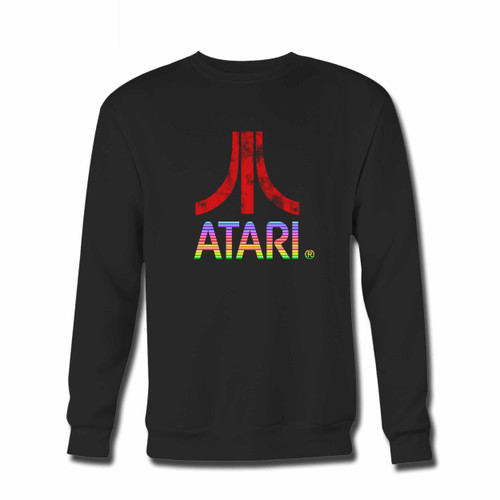 Your Atari Logo Classic Art Crewneck Sweatshirt just got an update. This super comfortable and lighter weight crewneck will become your favorite go-to sweatshirt. The cozy spandex cuffs and waistband make this pill-resistant sweatshirt a fan favorite.And your group will look and feel their best in this premium ringspun cotton crew.