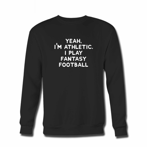 Your Athletic Play Fantasy Football Crewneck Sweatshirt just got an update. This super comfortable and lighter weight crewneck will become your favorite go-to sweatshirt. The cozy spandex cuffs and waistband make this pill-resistant sweatshirt a fan favorite.And your group will look and feel their best in this premium ringspun cotton crew.