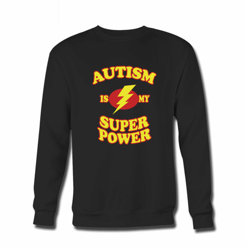 Your Autism Is My Superpower Crewneck Sweatshirt just got an update. This super comfortable and lighter weight crewneck will become your favorite go-to sweatshirt. The cozy spandex cuffs and waistband make this pill-resistant sweatshirt a fan favorite.And your group will look and feel their best in this premium ringspun cotton crew.