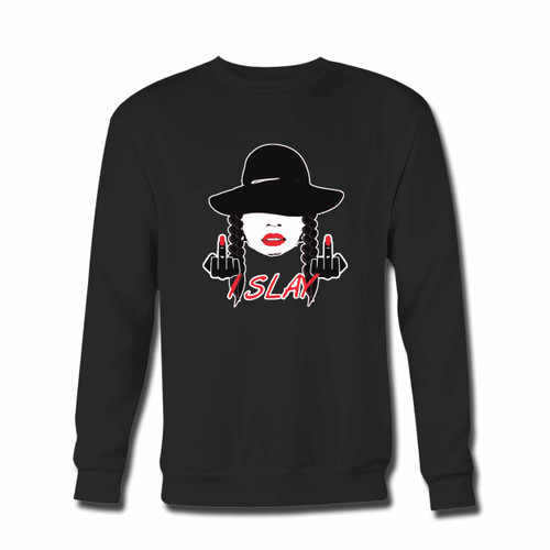 Your Beyonce Slay The Formation Cover Crewneck Sweatshirt just got an update. This super comfortable and lighter weight crewneck will become your favorite go-to sweatshirt. The cozy spandex cuffs and waistband make this pill-resistant sweatshirt a fan favorite.And your group will look and feel their best in this premium ringspun cotton crew.