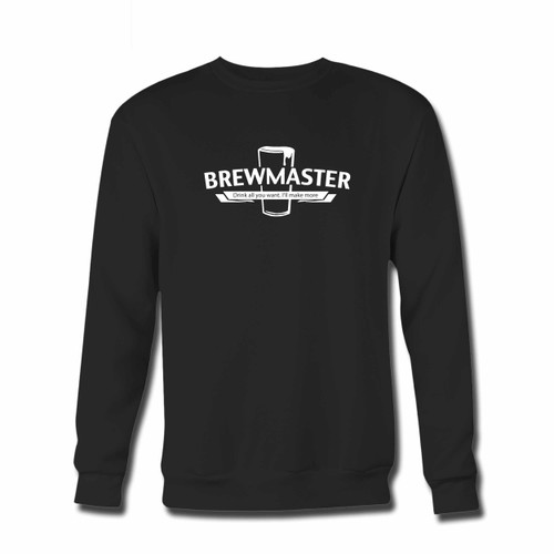 Your Brewmaster Drink All You Want Crewneck Sweatshirt just got an update. This super comfortable and lighter weight crewneck will become your favorite go-to sweatshirt. The cozy spandex cuffs and waistband make this pill-resistant sweatshirt a fan favorite.And your group will look and feel their best in this premium ringspun cotton crew.