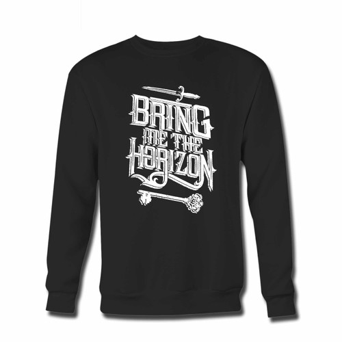 Your Bring Me The Horizon Sword Crewneck Sweatshirt just got an update. This super comfortable and lighter weight crewneck will become your favorite go-to sweatshirt. The cozy spandex cuffs and waistband make this pill-resistant sweatshirt a fan favorite.And your group will look and feel their best in this premium ringspun cotton crew.