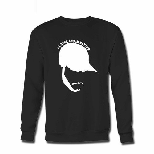 Your Bryson Tiller I Am Back And I Am Better Crewneck Sweatshirt just got an update. This super comfortable and lighter weight crewneck will become your favorite go-to sweatshirt. The cozy spandex cuffs and waistband make this pill-resistant sweatshirt a fan favorite.And your group will look and feel their best in this premium ringspun cotton crew.