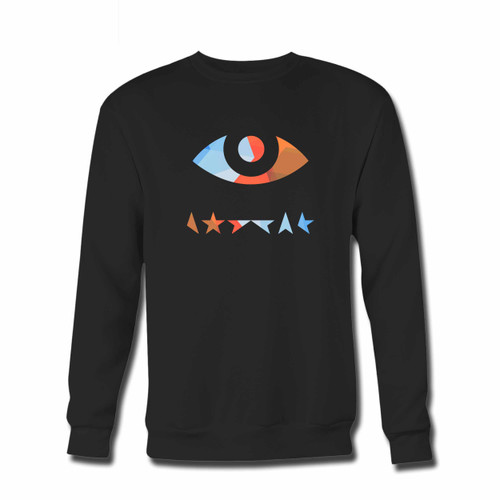 Your David Bowie Black Star Eye Colour Crewneck Sweatshirt just got an update. This super comfortable and lighter weight crewneck will become your favorite go-to sweatshirt. The cozy spandex cuffs and waistband make this pill-resistant sweatshirt a fan favorite.And your group will look and feel their best in this premium ringspun cotton crew.
