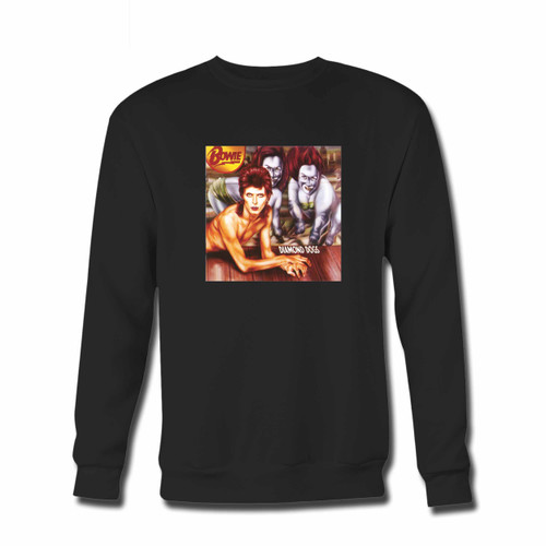 Your David Bowie Diamond Dogs Cover Crewneck Sweatshirt just got an update. This super comfortable and lighter weight crewneck will become your favorite go-to sweatshirt. The cozy spandex cuffs and waistband make this pill-resistant sweatshirt a fan favorite.And your group will look and feel their best in this premium ringspun cotton crew.