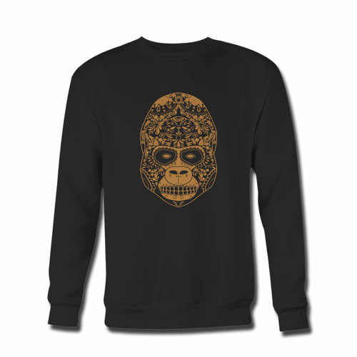Your Day Of The Dead Monkey Crewneck Sweatshirt just got an update. This super comfortable and lighter weight crewneck will become your favorite go-to sweatshirt. The cozy spandex cuffs and waistband make this pill-resistant sweatshirt a fan favorite.And your group will look and feel their best in this premium ringspun cotton crew.