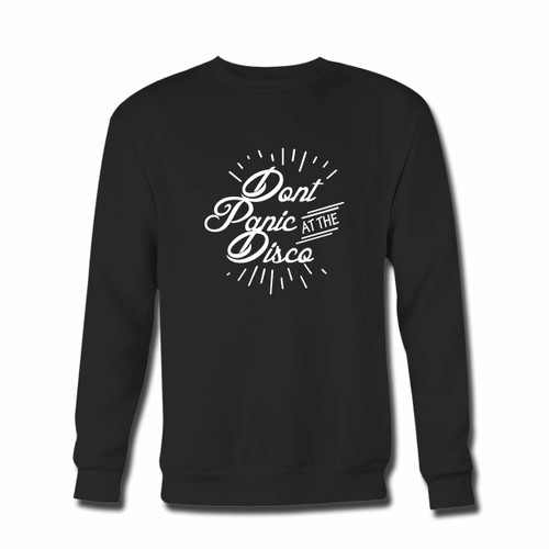 Your Dont Panic At The Disco Crewneck Sweatshirt just got an update. This super comfortable and lighter weight crewneck will become your favorite go-to sweatshirt. The cozy spandex cuffs and waistband make this pill-resistant sweatshirt a fan favorite.And your group will look and feel their best in this premium ringspun cotton crew.