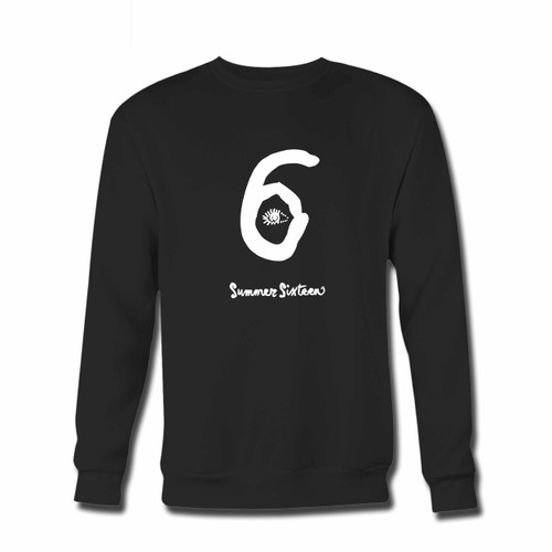 Your Drake Summer Sixteen Logo Crewneck Sweatshirt just got an update. This super comfortable and lighter weight crewneck will become your favorite go-to sweatshirt. The cozy spandex cuffs and waistband make this pill-resistant sweatshirt a fan favorite.And your group will look and feel their best in this premium ringspun cotton crew.