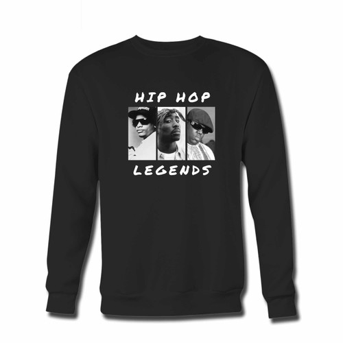 Your Eazy E Tupac Biggie Legends Hip Hop Crewneck Sweatshirt just got an update. This super comfortable and lighter weight crewneck will become your favorite go-to sweatshirt. The cozy spandex cuffs and waistband make this pill-resistant sweatshirt a fan favorite.And your group will look and feel their best in this premium ringspun cotton crew.