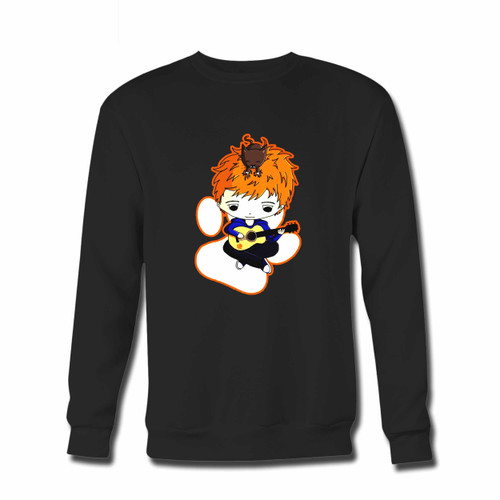 Your Ed Sheeran And His Cute Cat Crewneck Sweatshirt just got an update. This super comfortable and lighter weight crewneck will become your favorite go-to sweatshirt. The cozy spandex cuffs and waistband make this pill-resistant sweatshirt a fan favorite.And your group will look and feel their best in this premium ringspun cotton crew.