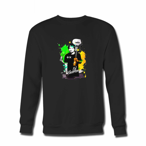 Your Ed Sheeran Poster Afiretami Crewneck Sweatshirt just got an update. This super comfortable and lighter weight crewneck will become your favorite go-to sweatshirt. The cozy spandex cuffs and waistband make this pill-resistant sweatshirt a fan favorite.And your group will look and feel their best in this premium ringspun cotton crew.