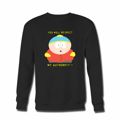 Your Eric Cartman Respect Crewneck Sweatshirt just got an update. This super comfortable and lighter weight crewneck will become your favorite go-to sweatshirt. The cozy spandex cuffs and waistband make this pill-resistant sweatshirt a fan favorite.And your group will look and feel their best in this premium ringspun cotton crew.