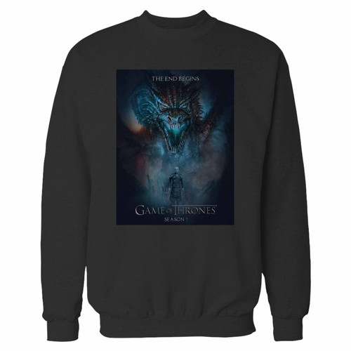 Your game of thrones the end begins crewneck sweatshirt just got an update. This super comfortable and lighter weight crewneck will become your favorite go-to sweatshirt. The cozy spandex cuffs and waistband make this pill-resistant sweatshirt a fan favorite.And your group will look and feel their best in this premium ringspun cotton crew.