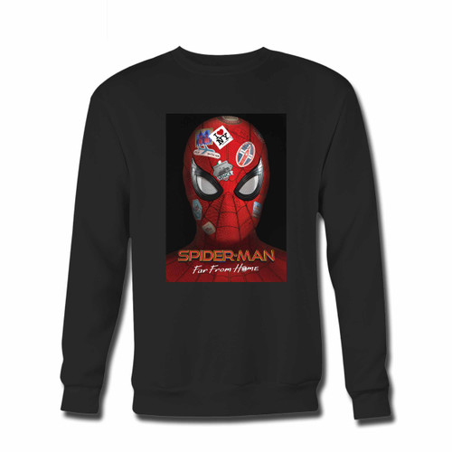Your Far From Home Spiderman Crewneck Sweatshirt just got an update. This super comfortable and lighter weight crewneck will become your favorite go-to sweatshirt. The cozy spandex cuffs and waistband make this pill-resistant sweatshirt a fan favorite.And your group will look and feel their best in this premium ringspun cotton crew.