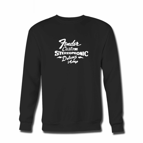 Your Fender Custom Stereophonic Deluxe Crewneck Sweatshirt just got an update. This super comfortable and lighter weight crewneck will become your favorite go-to sweatshirt. The cozy spandex cuffs and waistband make this pill-resistant sweatshirt a fan favorite.And your group will look and feel their best in this premium ringspun cotton crew.