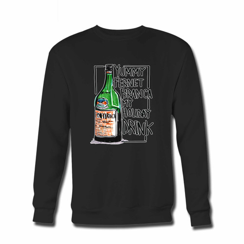 Your Fernet Branca My Drink Yummy Crewneck Sweatshirt just got an update. This super comfortable and lighter weight crewneck will become your favorite go-to sweatshirt. The cozy spandex cuffs and waistband make this pill-resistant sweatshirt a fan favorite.And your group will look and feel their best in this premium ringspun cotton crew.