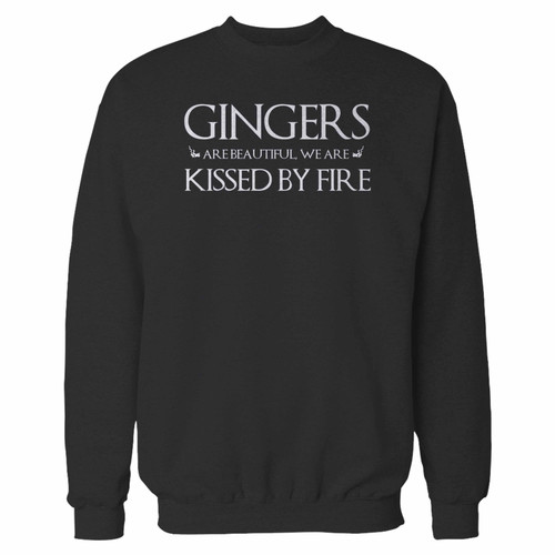Your gingers are beautiful racerback crewneck sweatshirt just got an update. This super comfortable and lighter weight crewneck will become your favorite go-to sweatshirt. The cozy spandex cuffs and waistband make this pill-resistant sweatshirt a fan favorite.And your group will look and feel their best in this premium ringspun cotton crew.