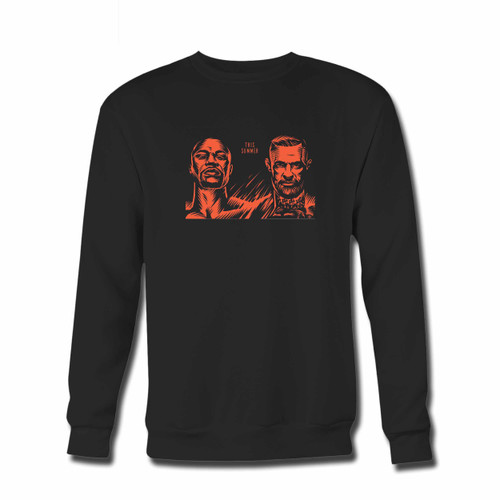 Your Floyd Mayweather Vs Conor Mcgregor Crewneck Sweatshirt just got an update. This super comfortable and lighter weight crewneck will become your favorite go-to sweatshirt. The cozy spandex cuffs and waistband make this pill-resistant sweatshirt a fan favorite.And your group will look and feel their best in this premium ringspun cotton crew.