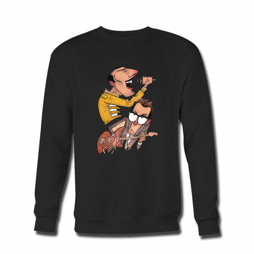 Your Freddie And Elvis Presley Illustrated Crewneck Sweatshirt just got an update. This super comfortable and lighter weight crewneck will become your favorite go-to sweatshirt. The cozy spandex cuffs and waistband make this pill-resistant sweatshirt a fan favorite.And your group will look and feel their best in this premium ringspun cotton crew.