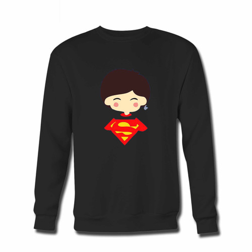 Your Funny Cartoon Super Boy Crewneck Sweatshirt just got an update. This super comfortable and lighter weight crewneck will become your favorite go-to sweatshirt. The cozy spandex cuffs and waistband make this pill-resistant sweatshirt a fan favorite.And your group will look and feel their best in this premium ringspun cotton crew.