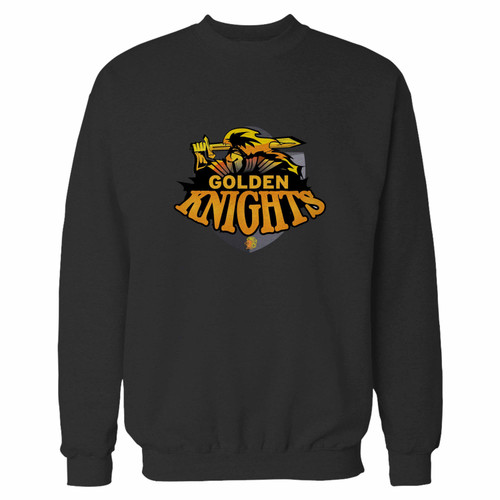 Your golden knight logo ice hockey crewneck sweatshirt just got an update. This super comfortable and lighter weight crewneck will become your favorite go-to sweatshirt. The cozy spandex cuffs and waistband make this pill-resistant sweatshirt a fan favorite.And your group will look and feel their best in this premium ringspun cotton crew.