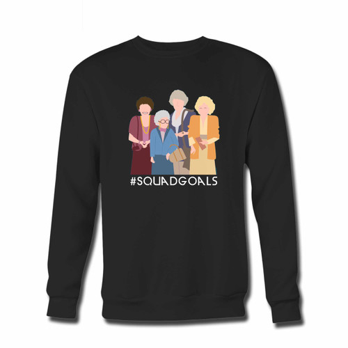 Your Golden Girls Squad Goals Cartoon Crewneck Sweatshirt just got an update. This super comfortable and lighter weight crewneck will become your favorite go-to sweatshirt. The cozy spandex cuffs and waistband make this pill-resistant sweatshirt a fan favorite.And your group will look and feel their best in this premium ringspun cotton crew.