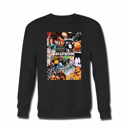 Your Halloween Movie Collages Crewneck Sweatshirt just got an update. This super comfortable and lighter weight crewneck will become your favorite go-to sweatshirt. The cozy spandex cuffs and waistband make this pill-resistant sweatshirt a fan favorite.And your group will look and feel their best in this premium ringspun cotton crew.