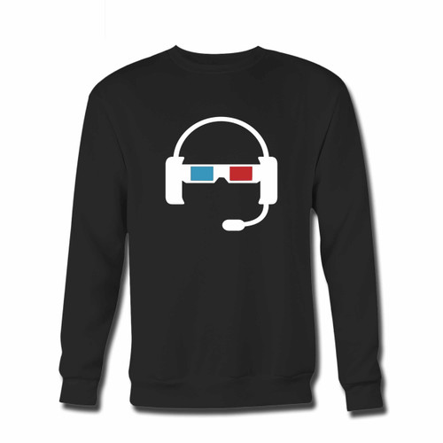 Your Headset Plus 3d Glasses Crewneck Sweatshirt just got an update. This super comfortable and lighter weight crewneck will become your favorite go-to sweatshirt. The cozy spandex cuffs and waistband make this pill-resistant sweatshirt a fan favorite.And your group will look and feel their best in this premium ringspun cotton crew.