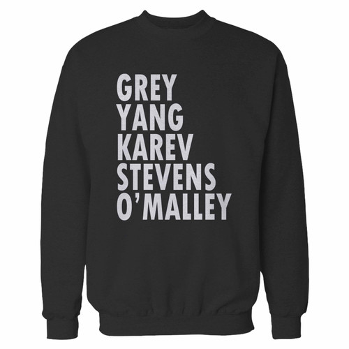 Your greys anatomy greys fans crewneck sweatshirt just got an update. This super comfortable and lighter weight crewneck will become your favorite go-to sweatshirt. The cozy spandex cuffs and waistband make this pill-resistant sweatshirt a fan favorite.And your group will look and feel their best in this premium ringspun cotton crew.