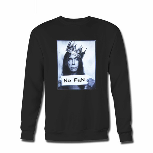 Your Iggy Pop No Fun Expression Crewneck Sweatshirt just got an update. This super comfortable and lighter weight crewneck will become your favorite go-to sweatshirt. The cozy spandex cuffs and waistband make this pill-resistant sweatshirt a fan favorite.And your group will look and feel their best in this premium ringspun cotton crew.