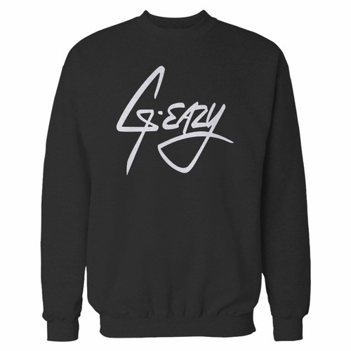 Your g eazy hip hop crewneck sweatshirt just got an update. This super comfortable and lighter weight crewneck will become your favorite go-to sweatshirt. The cozy spandex cuffs and waistband make this pill-resistant sweatshirt a fan favorite.And your group will look and feel their best in this premium ringspun cotton crew.
