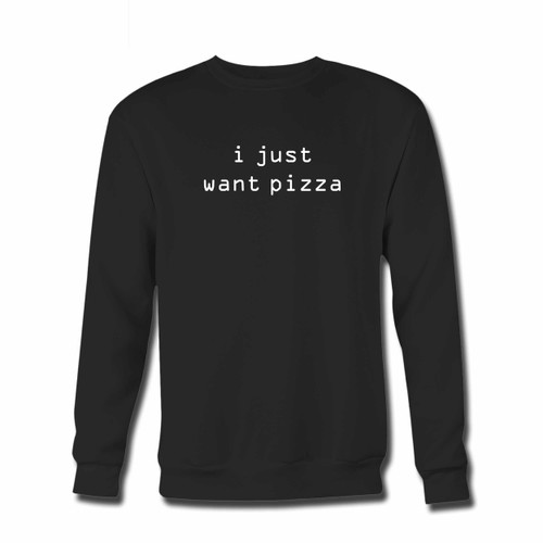 Your I Just Want Pizza Crewneck Sweatshirt just got an update. This super comfortable and lighter weight crewneck will become your favorite go-to sweatshirt. The cozy spandex cuffs and waistband make this pill-resistant sweatshirt a fan favorite.And your group will look and feel their best in this premium ringspun cotton crew.